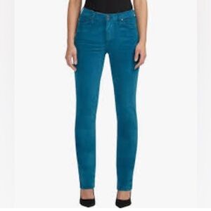 Cabi high skinny dark teal corduroy pants size 16 Style 4137